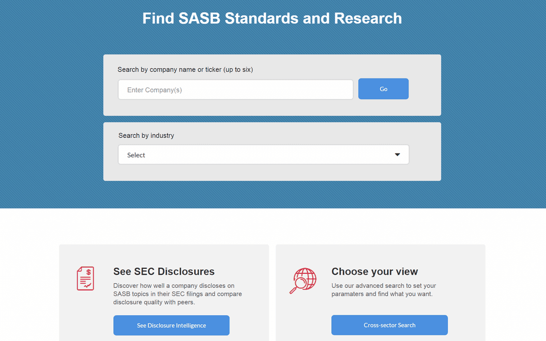 SASB navigator screenshot